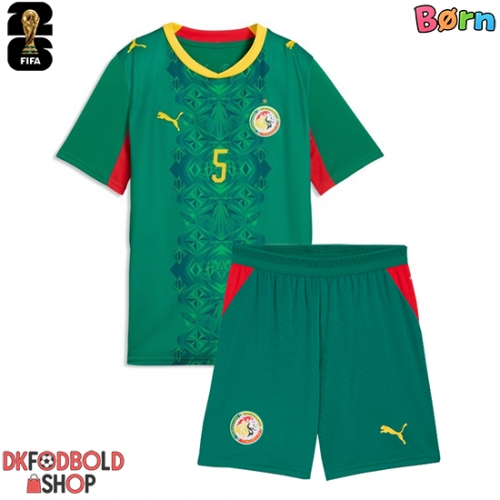 Senegal Idrissa Gueye #5 Udebanesæt Børn VM 2026 Kort ærmer (+ korte bukser)